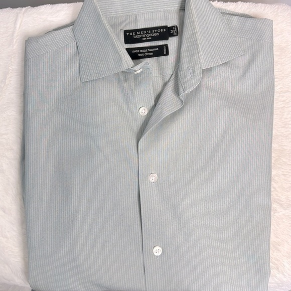 The Men's Store Bloomingdale's Non-iron Single Needle Tailoring Button Down Sz M - Picture 2 of 8